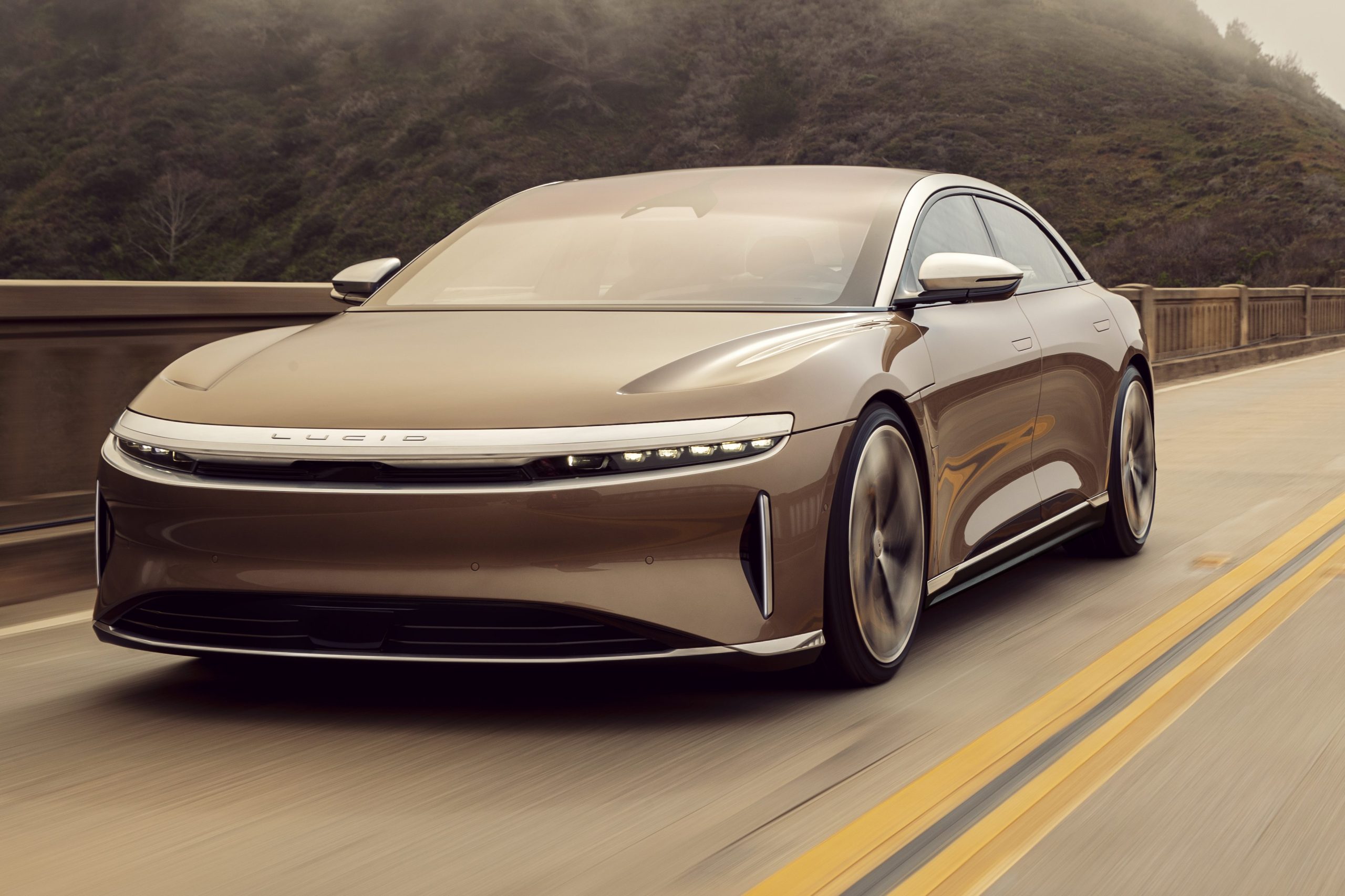 Lucid Air on the road